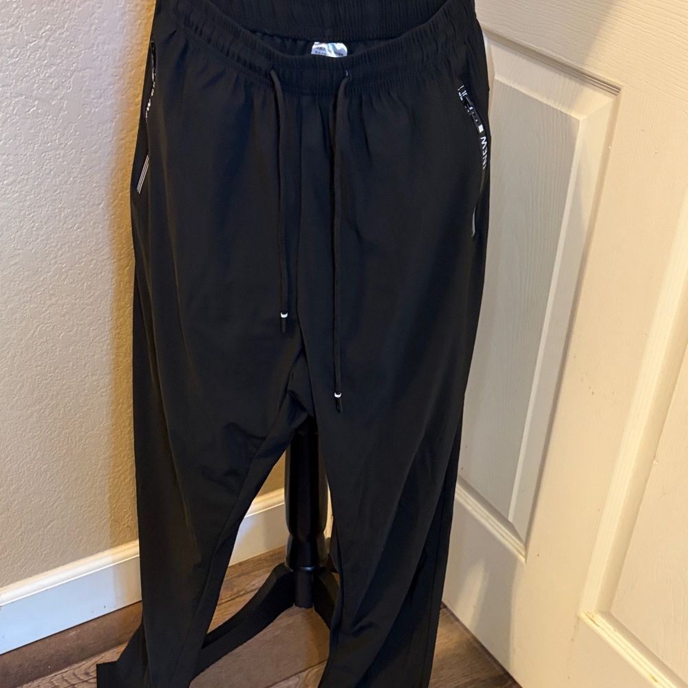 Women's Black Joggers with Drawstring Waist